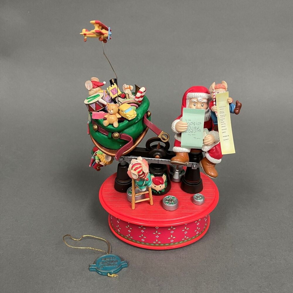 Enesco Small World of Music Santa Scale Weighing For The Holidays Christmas
